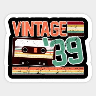 Vintage 1939 Aged To Perfection 80th Birthday Sticker